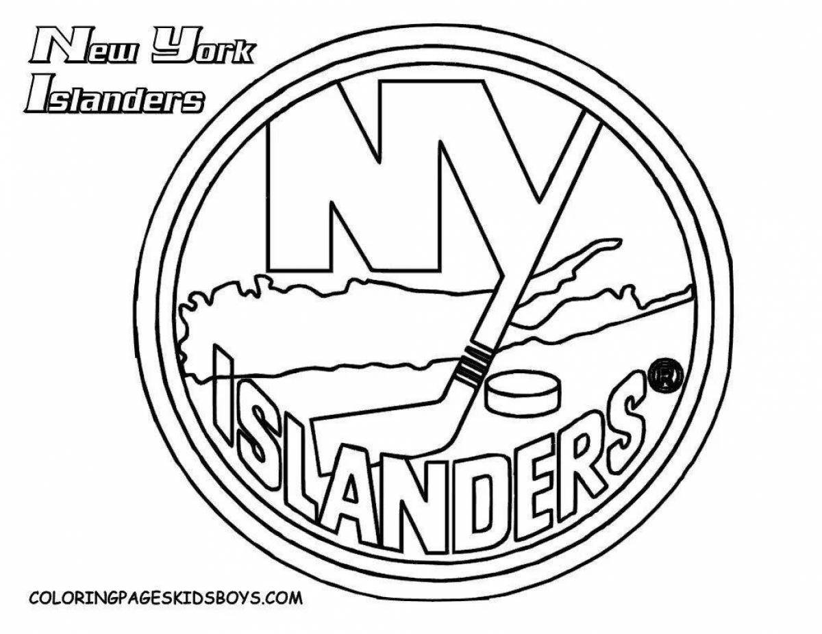 Tempting nhl hockey coloring page