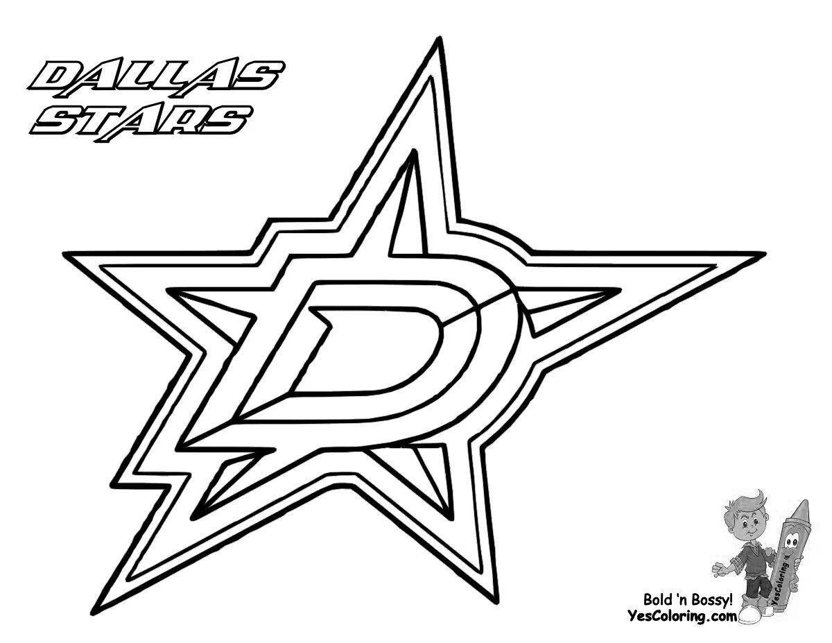 Coloring page energetic hockey nhl