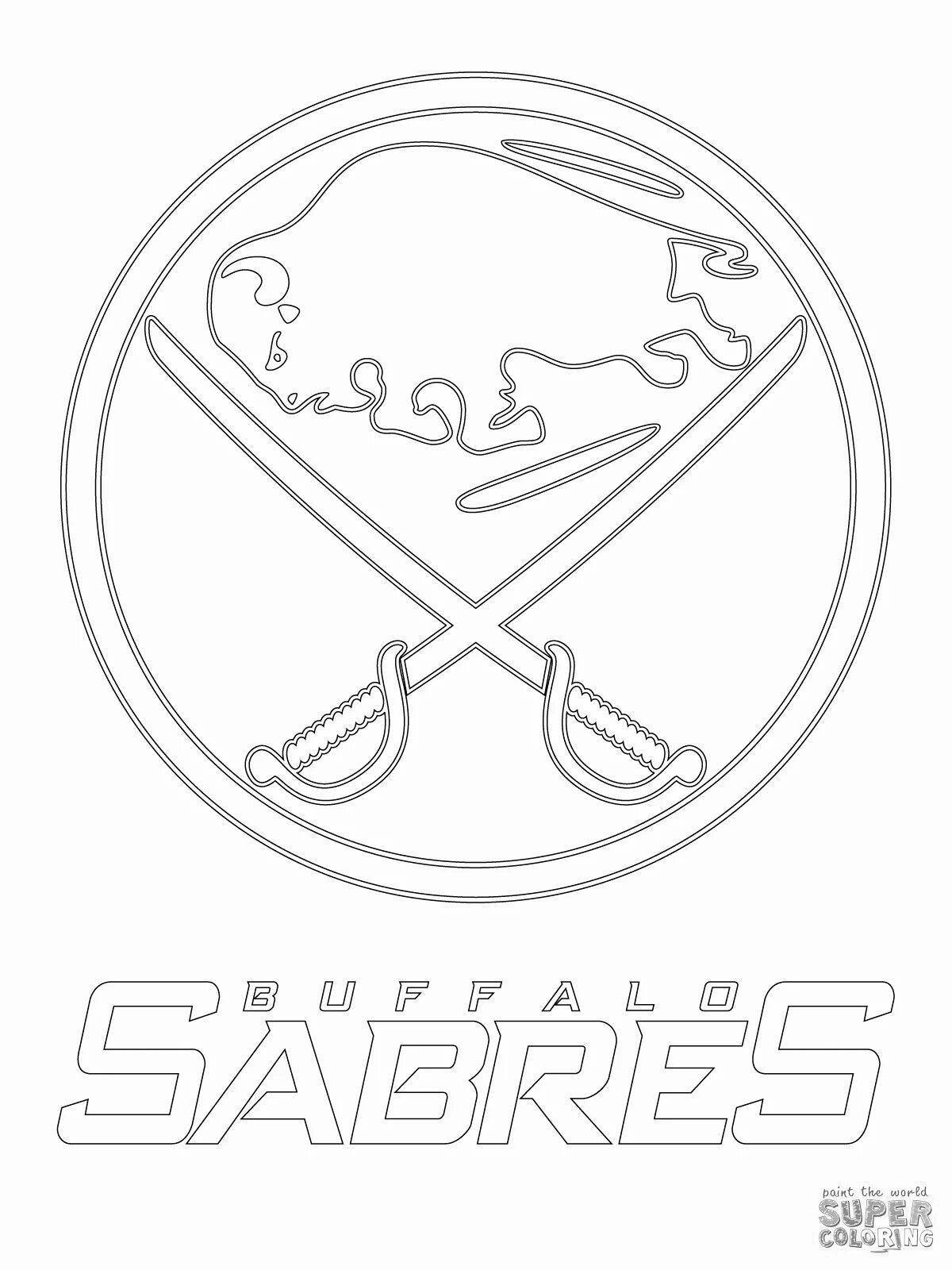 Анимированная страница раскраски хоккея нхл