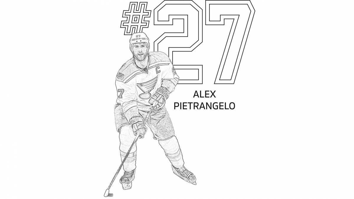 Coloring page dazzling hockey nhl