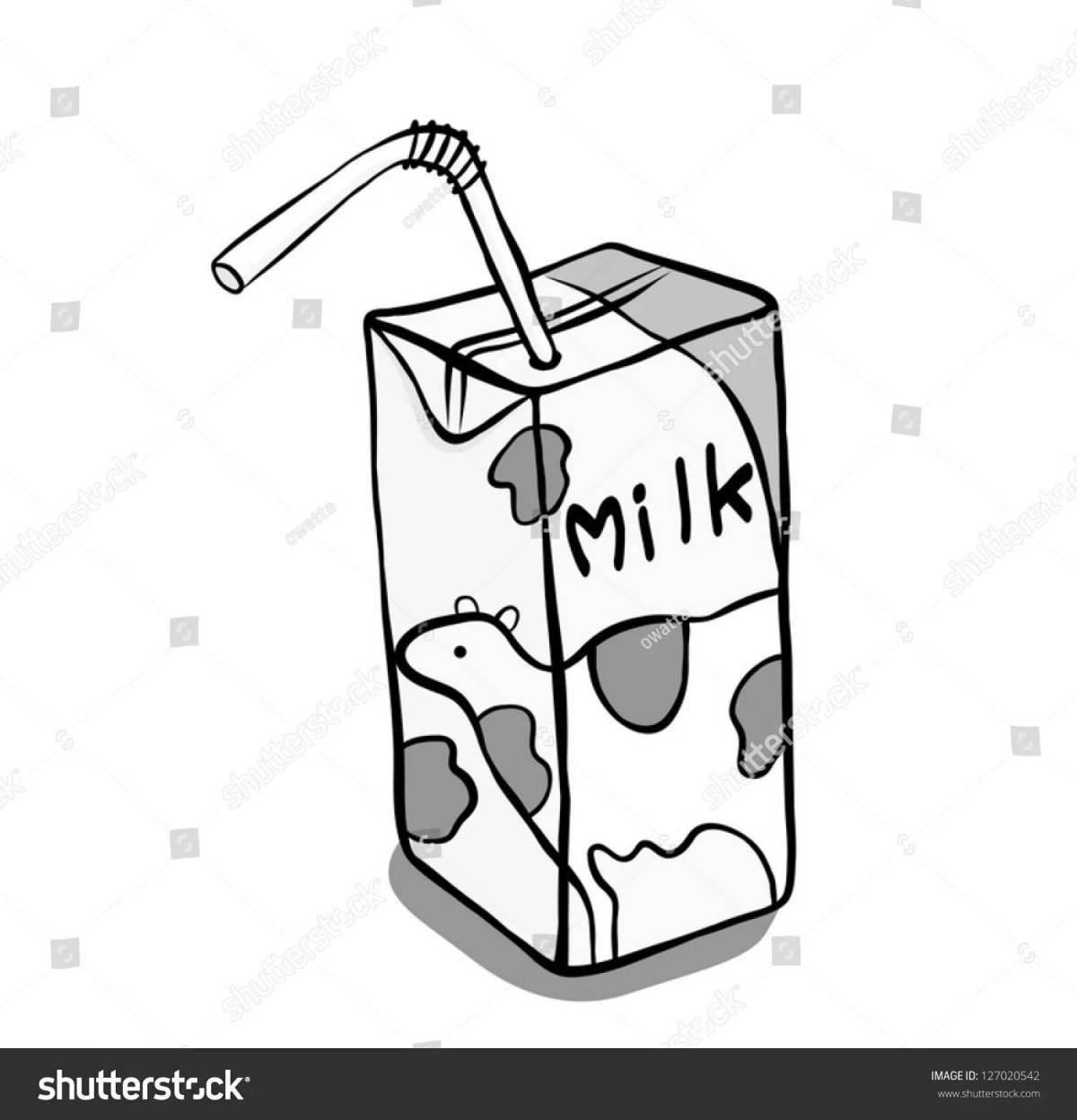 Раскраска сладкое молоко