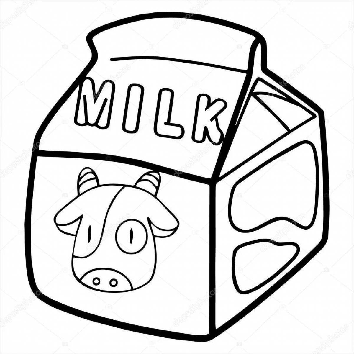Веселая раскраска молока
