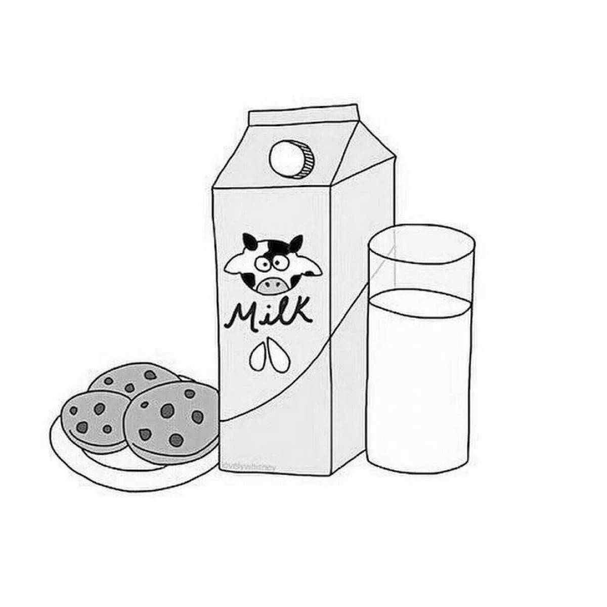 Coloring book joyful milk