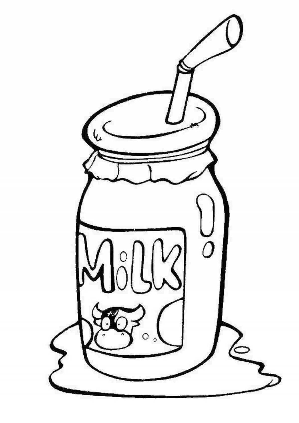 Glorious milk coloring page