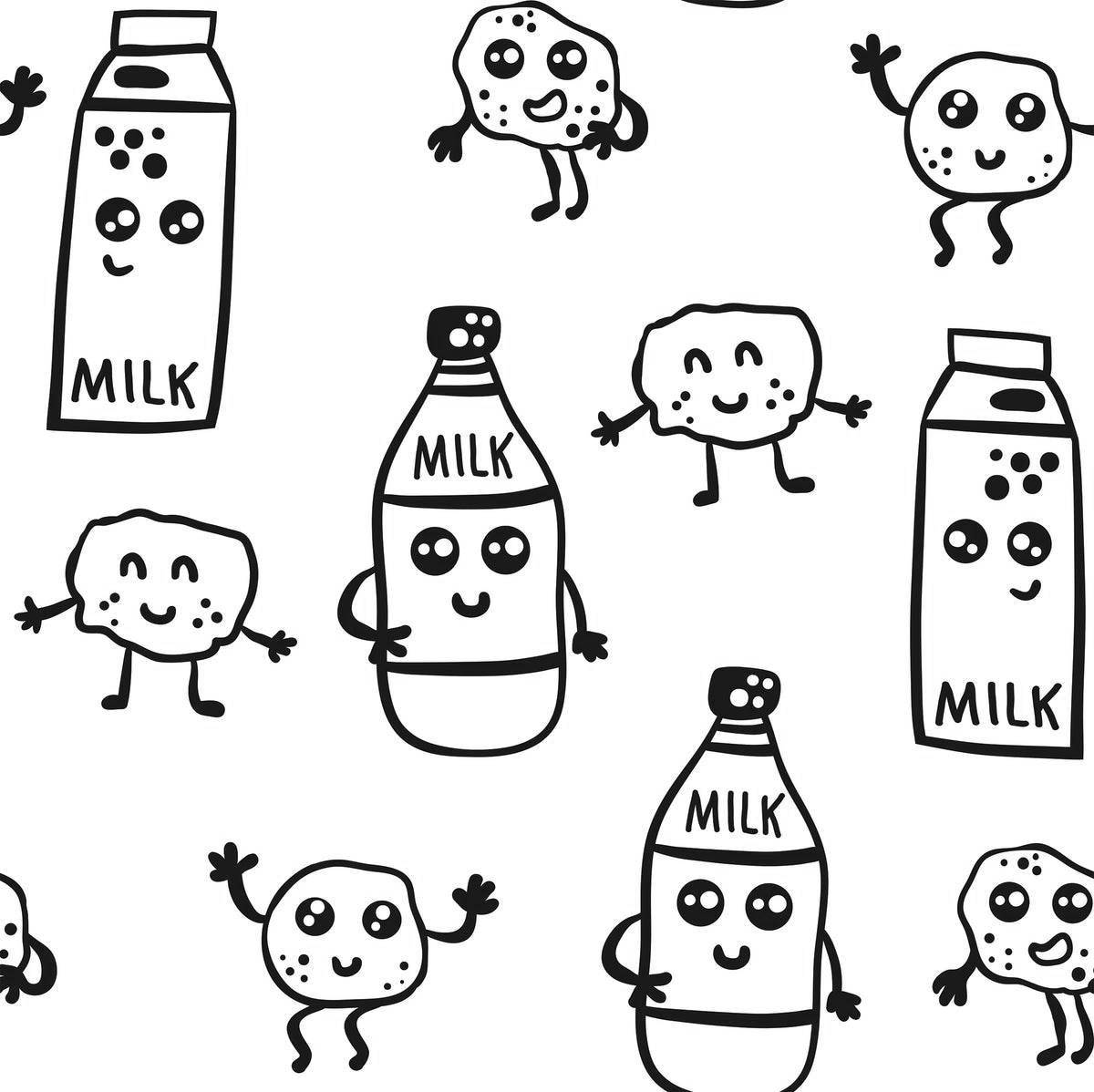 Coloring funny milk