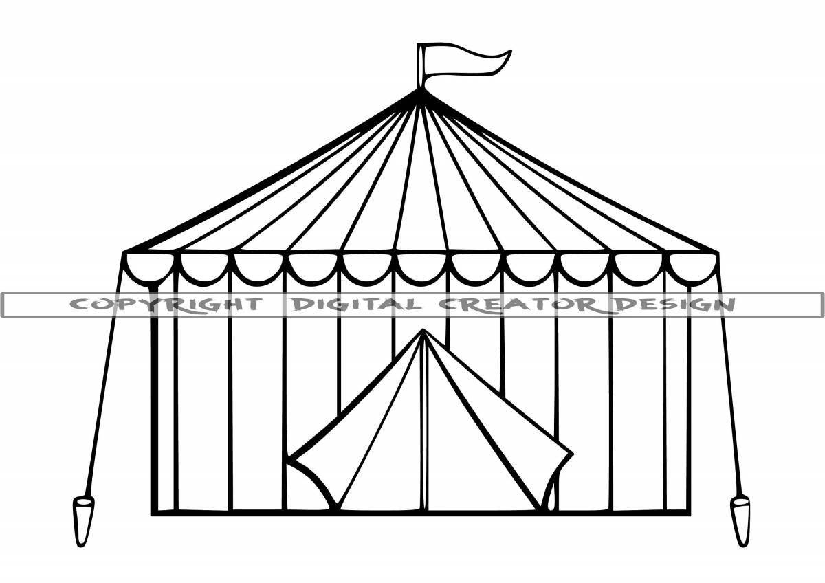 Coloring page magic circus tent