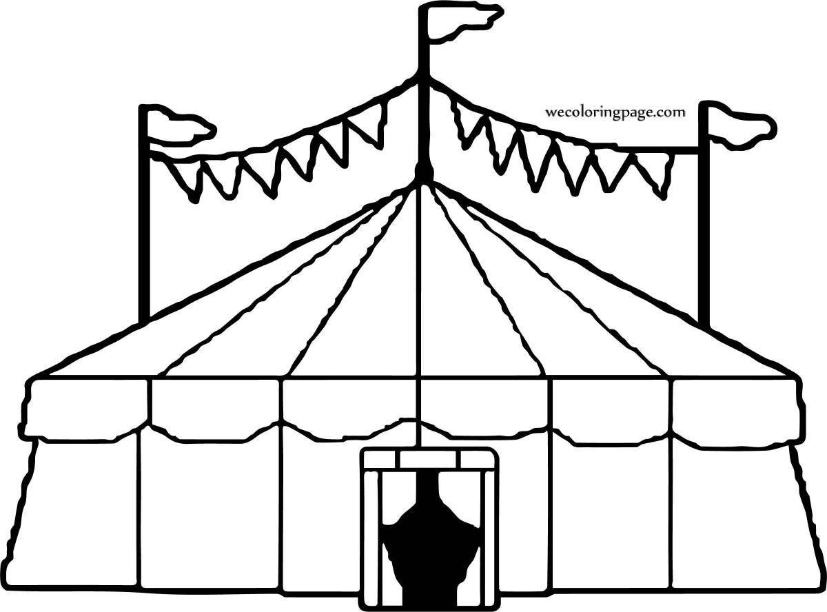 Exciting circus tent coloring book