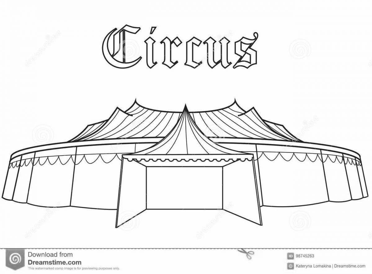 Coloring page incredible circus tent