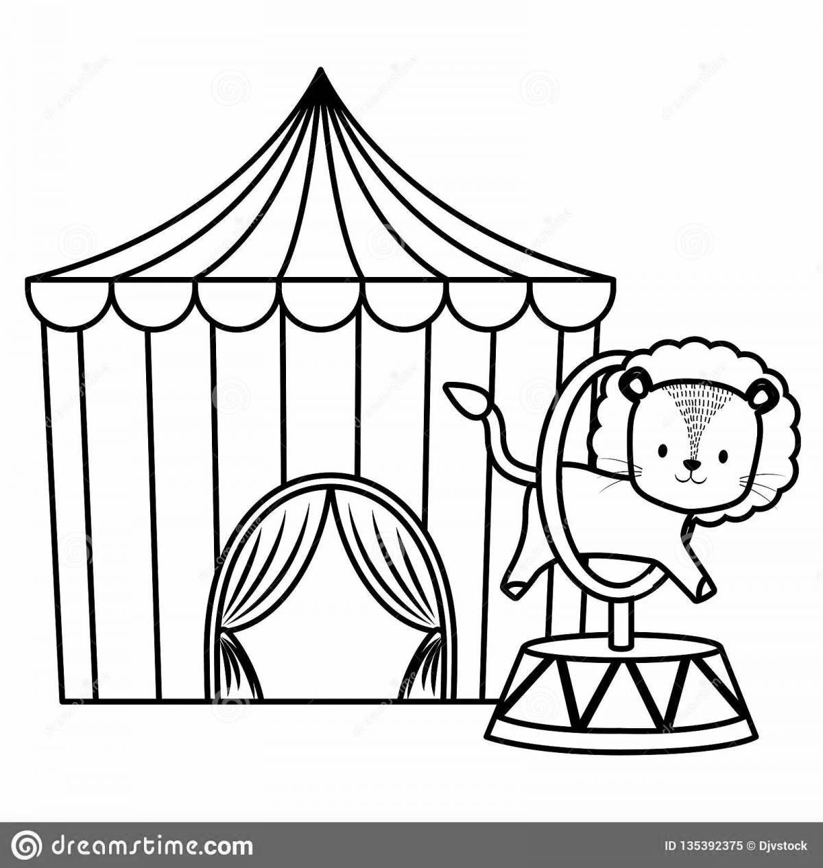 Drama circus big top coloring page