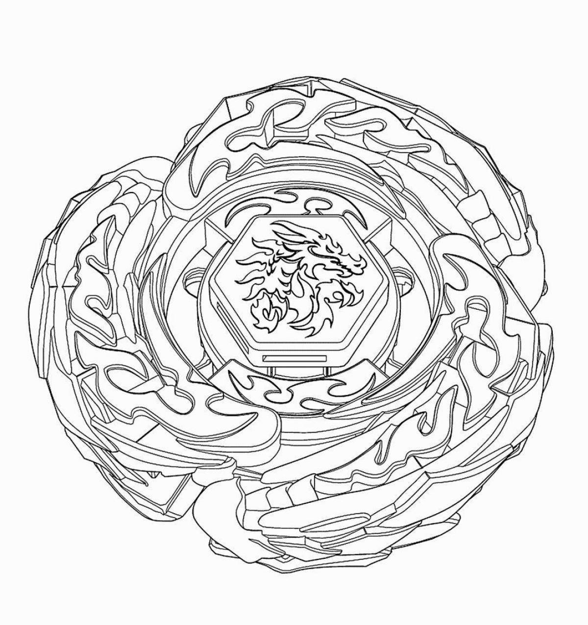 Beyblade burst coloring page animated