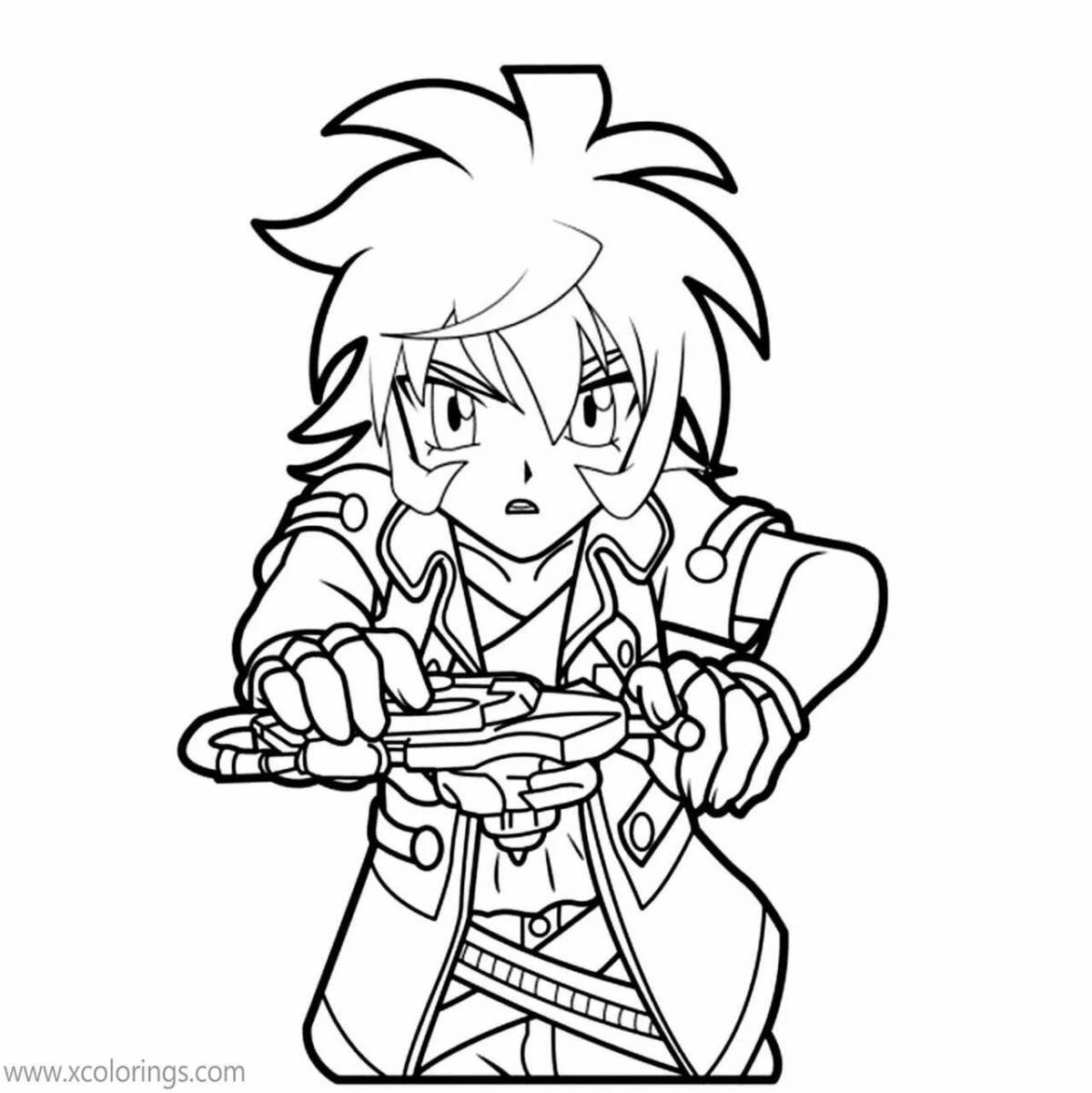 Beyblade burst live coloring page