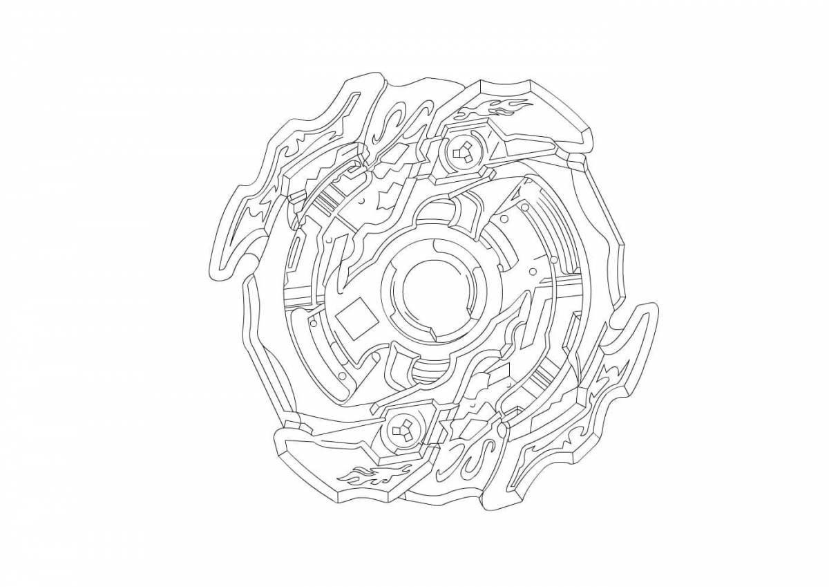 Amazing beyblade burst coloring page