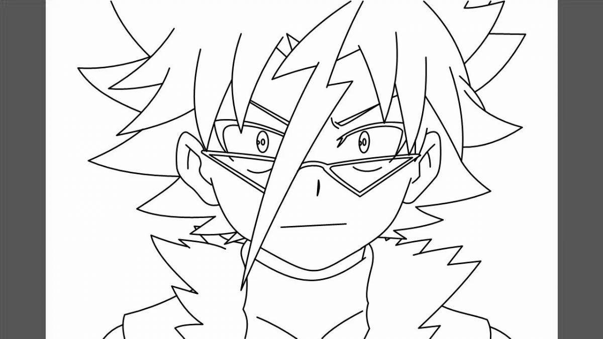 Color dynamic beyblade burst coloring page