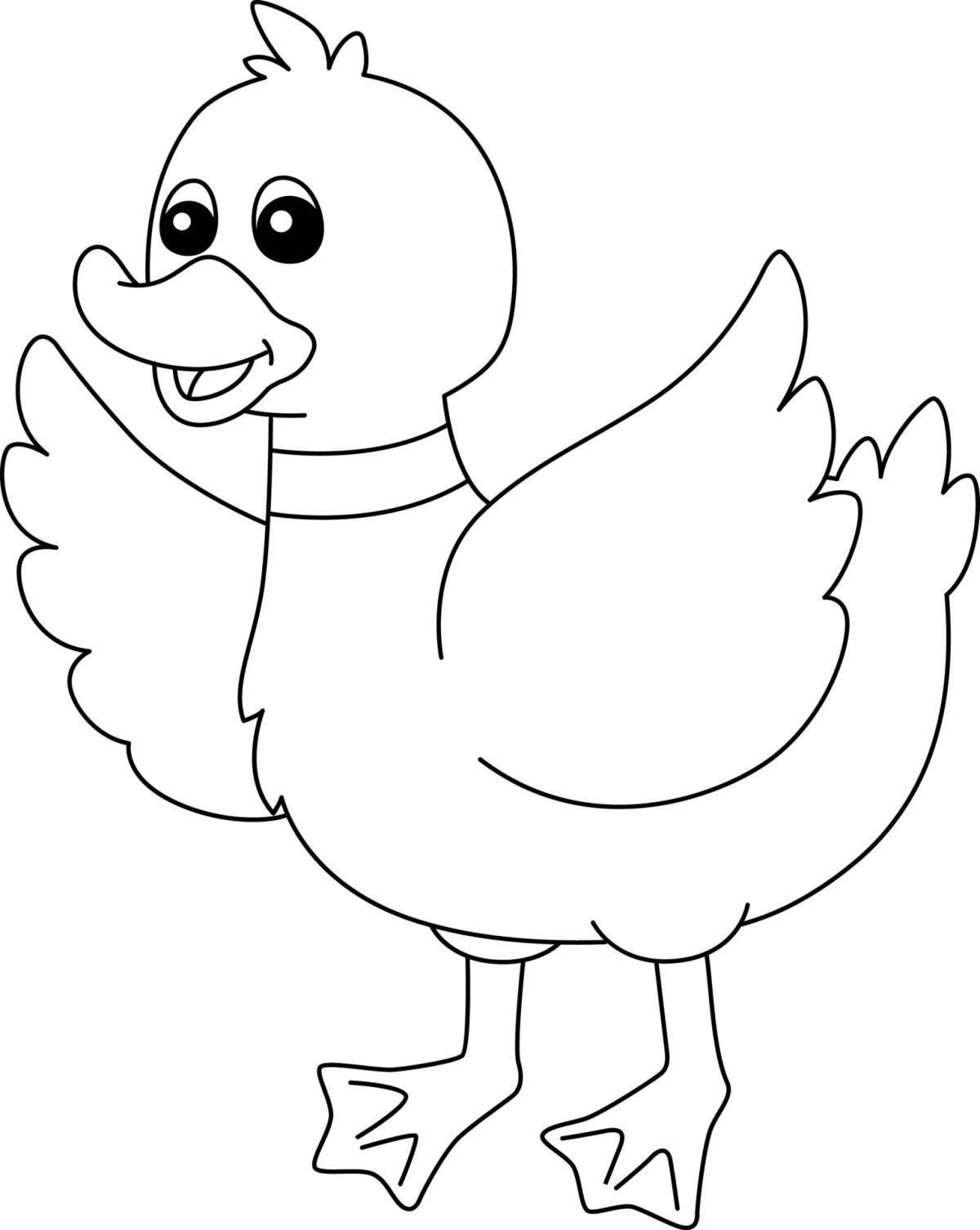 Exciting lalanfant duck coloring page