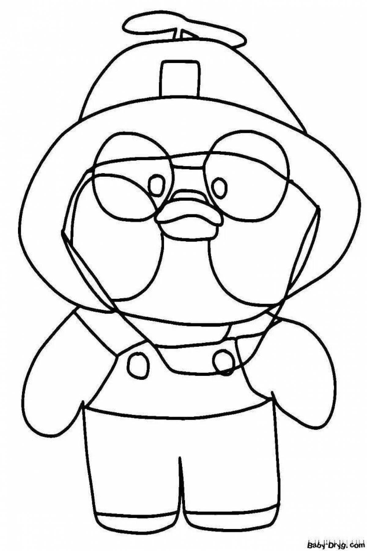 Lalanfant duck coloring page filled with color