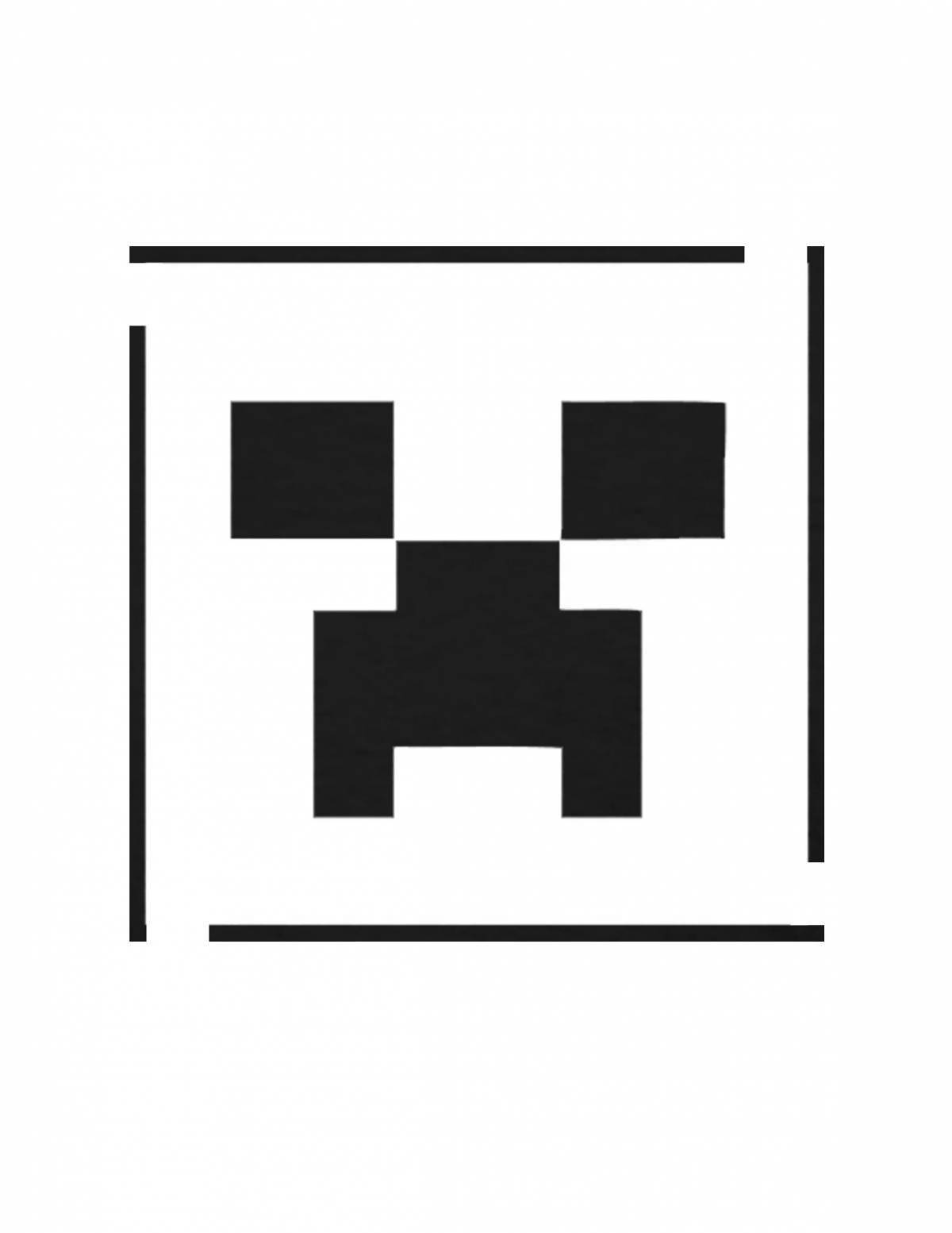 Minecraft fun icon coloring page