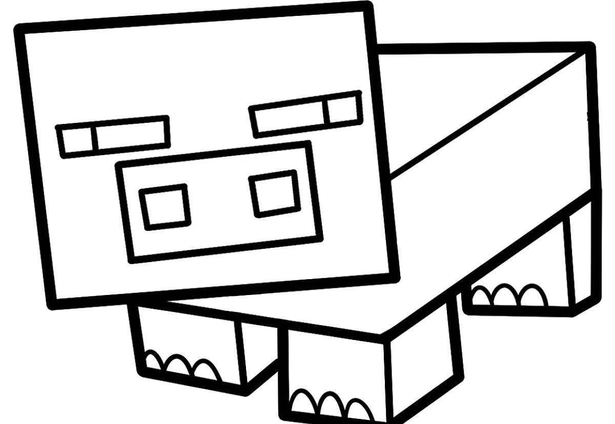 Amazing minecraft icon coloring page