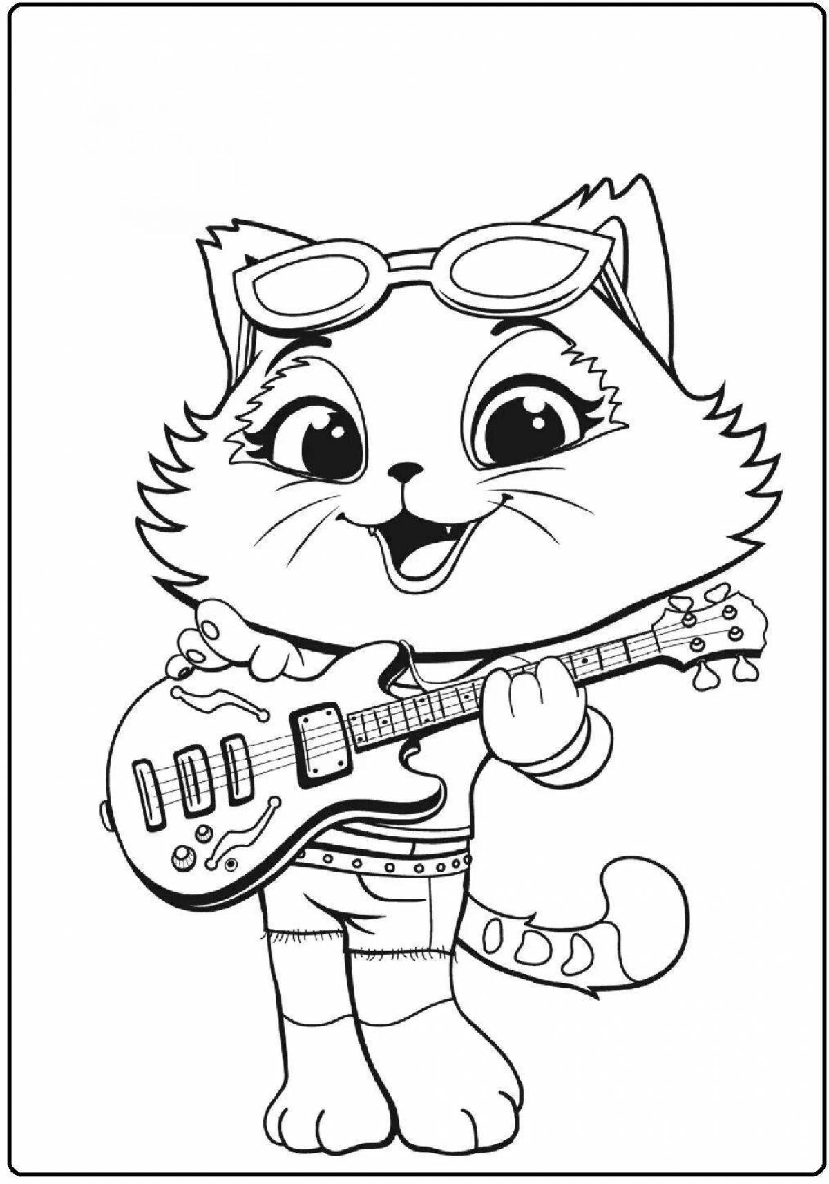 Amazing mrrr meow coloring page
