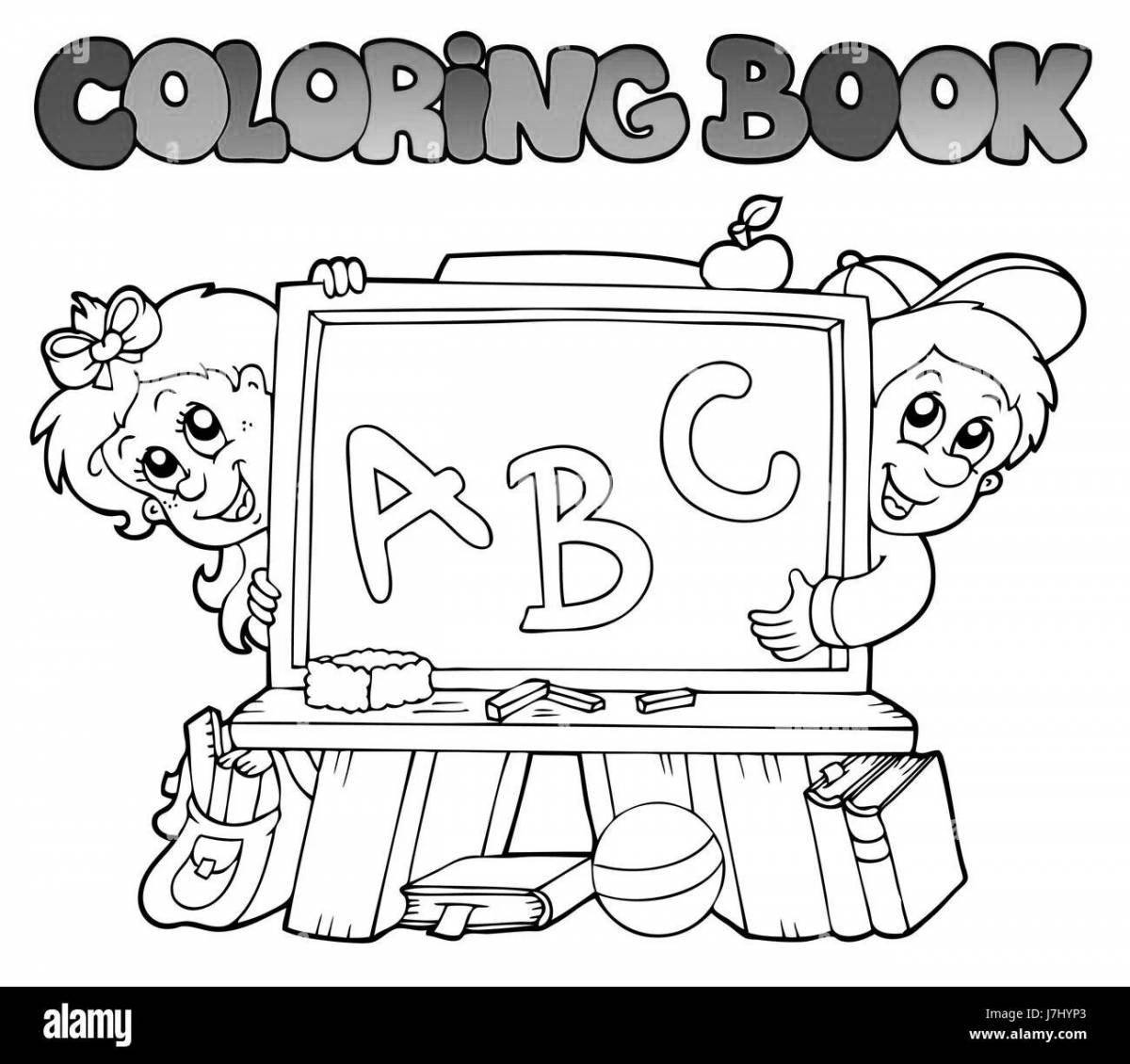 Coloring book joyful alphabet lori