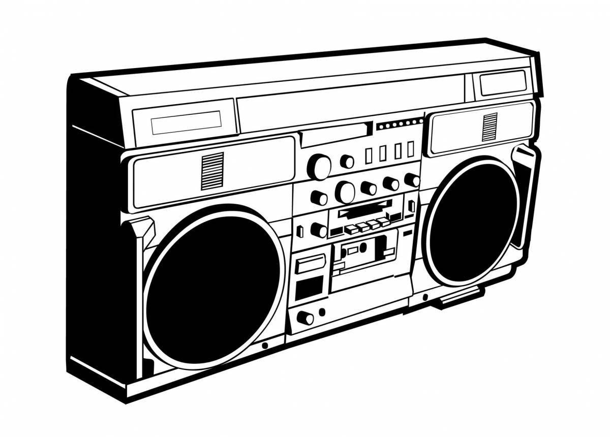 Adorable music center coloring page