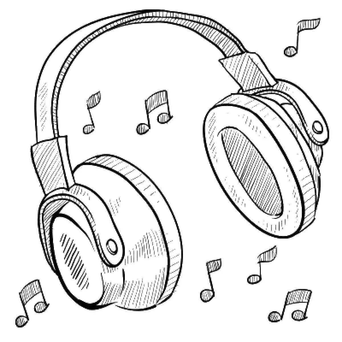 Music center coloring page