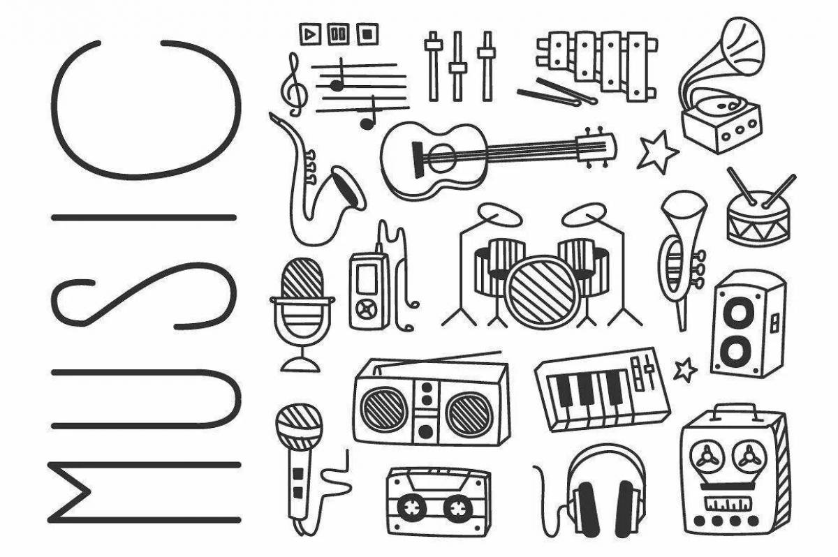 Colour coloring music center