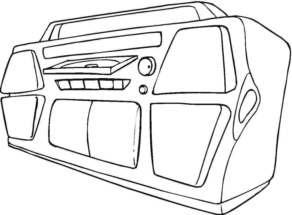 Color-lively music center coloring page