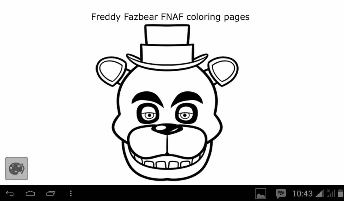 Colorful golden freddy coloring