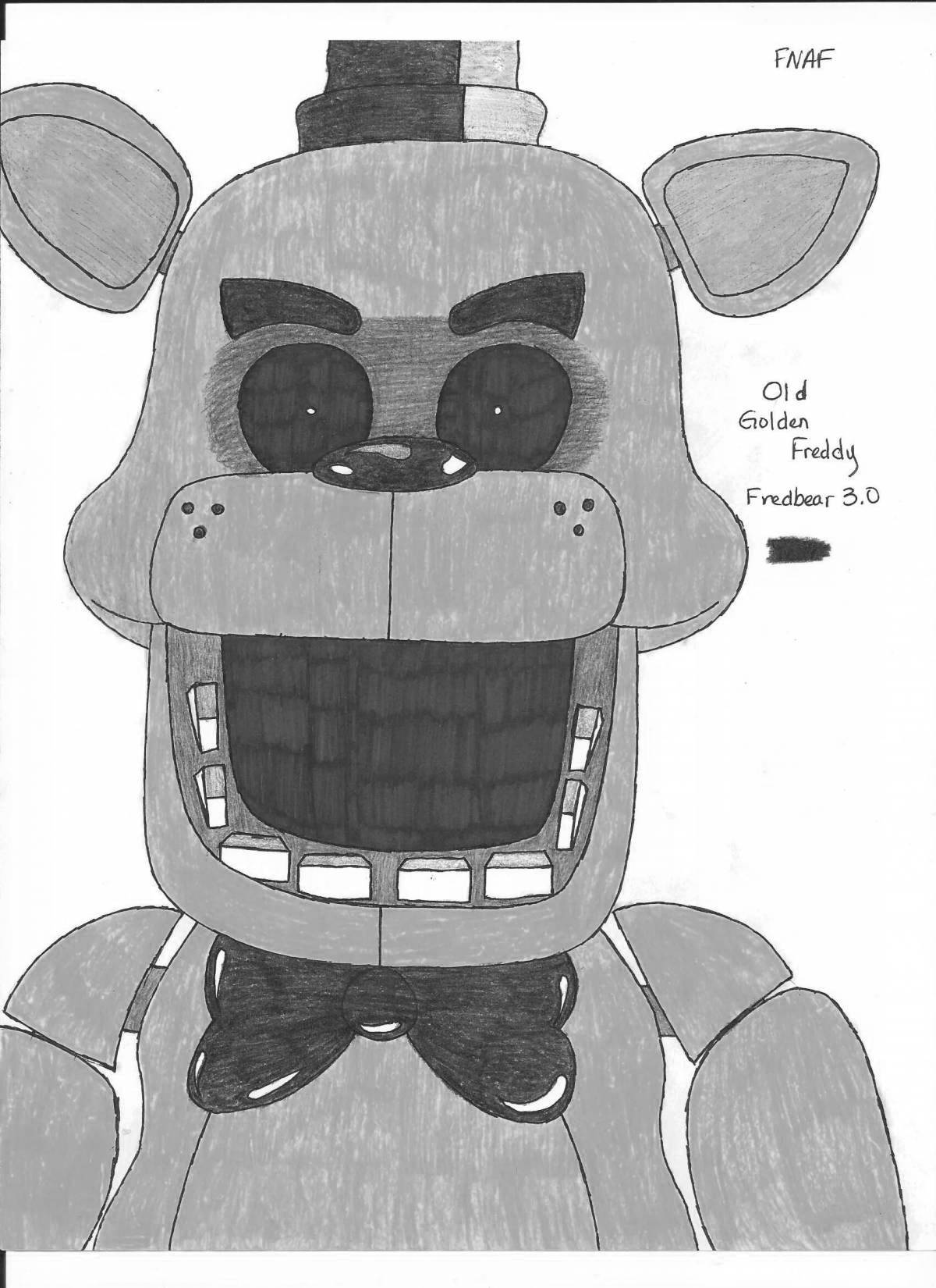 Large golden freddy coloring book