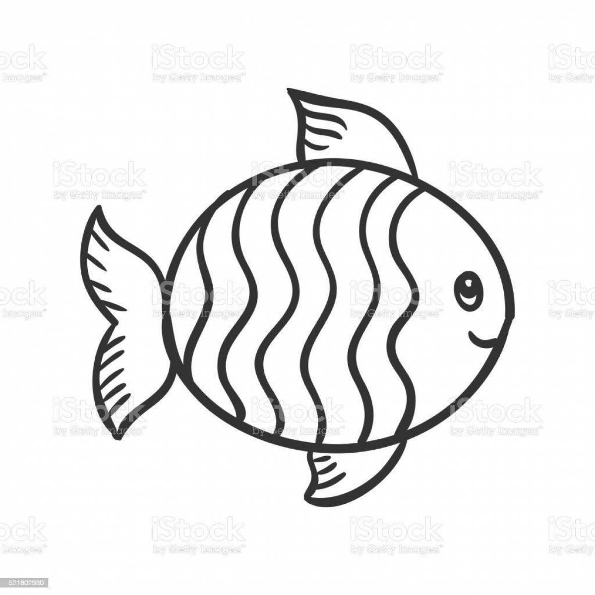 Раскраска великолепная рыба-мандаринка
