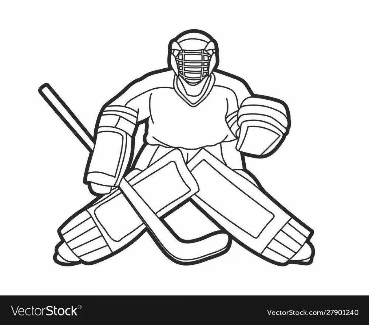 Exciting hockey coloring voice book