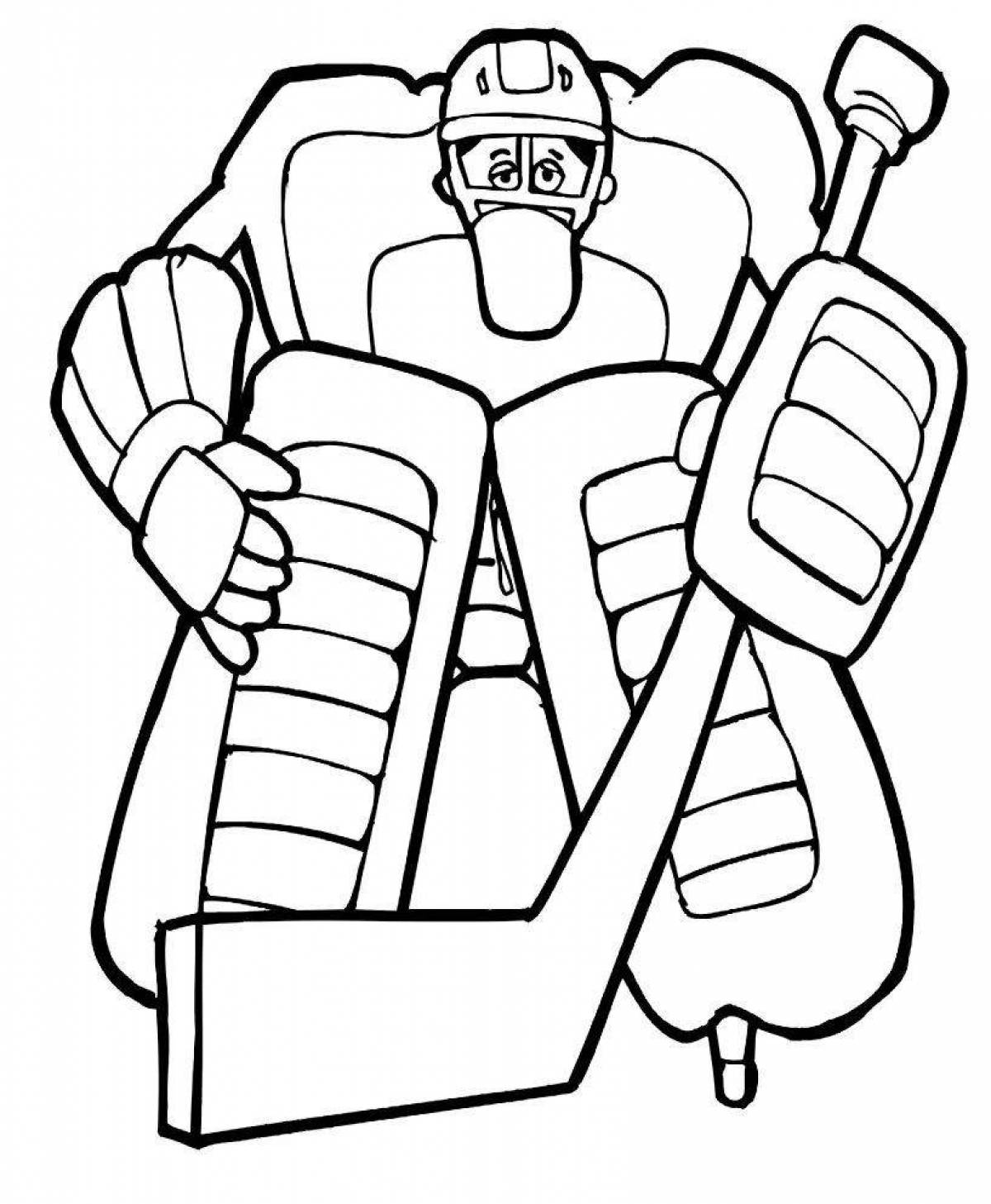 Adorable hockey coloring book from voice book