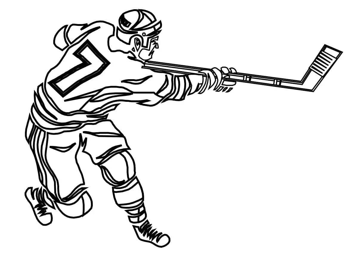 Magic voice hockey coloring book