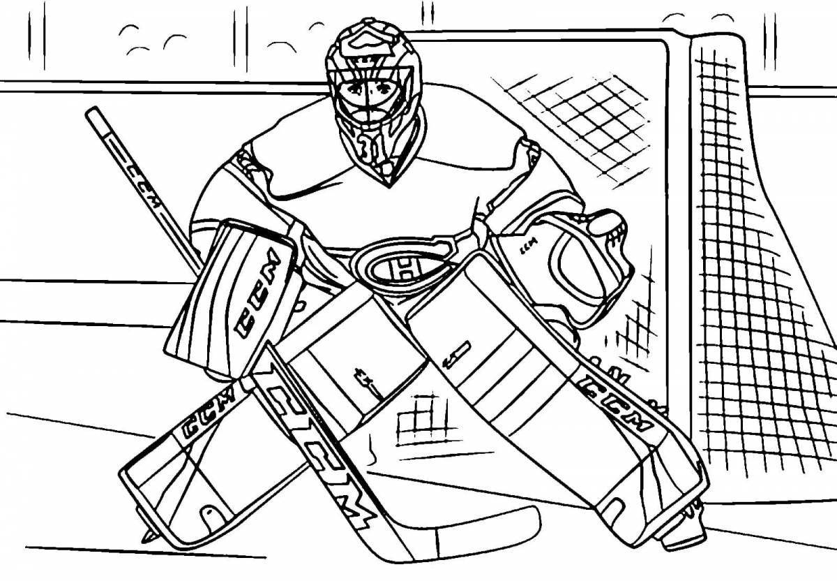 Exciting hockey coloring voice book
