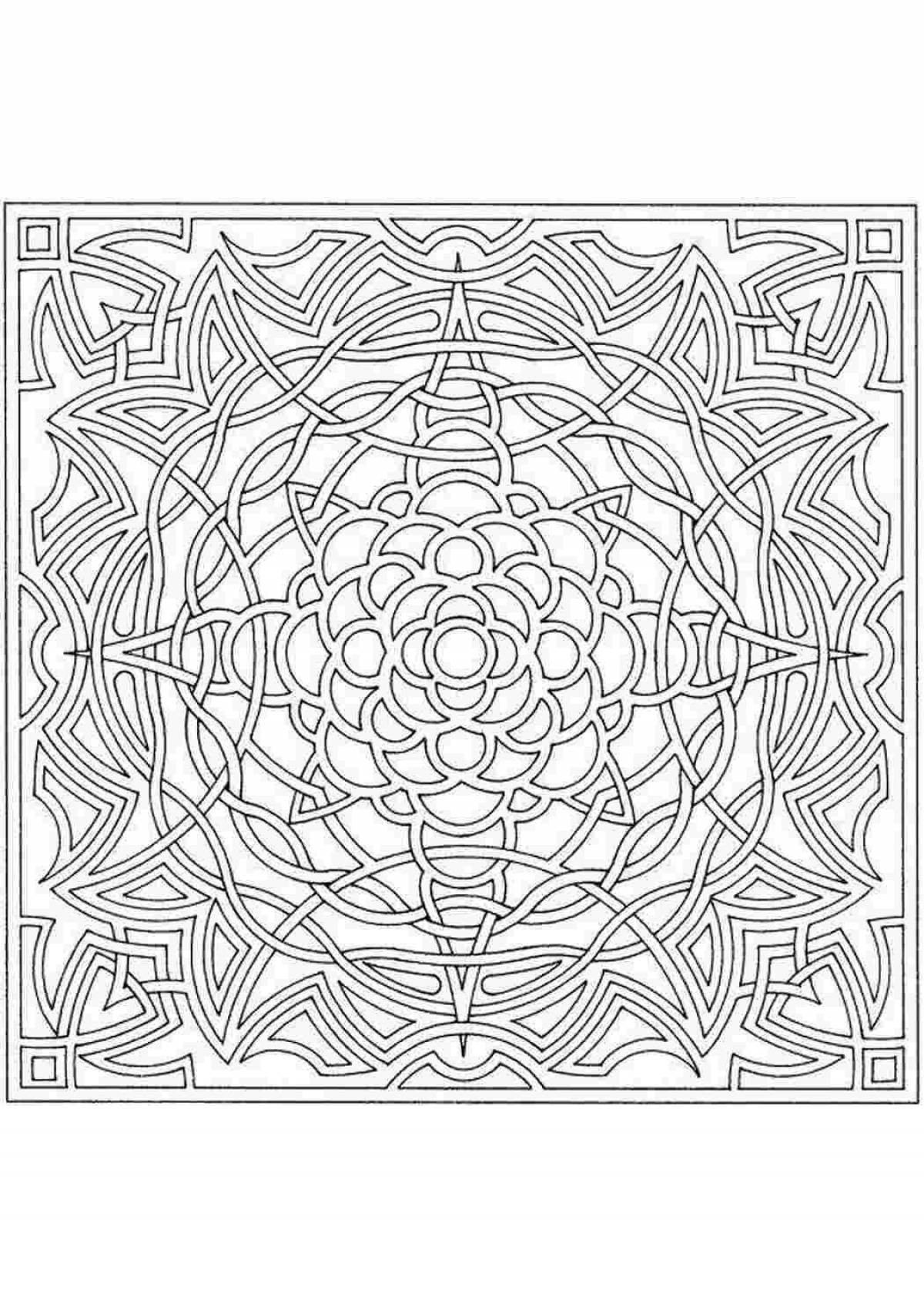 Delicate patterns for coloring pages