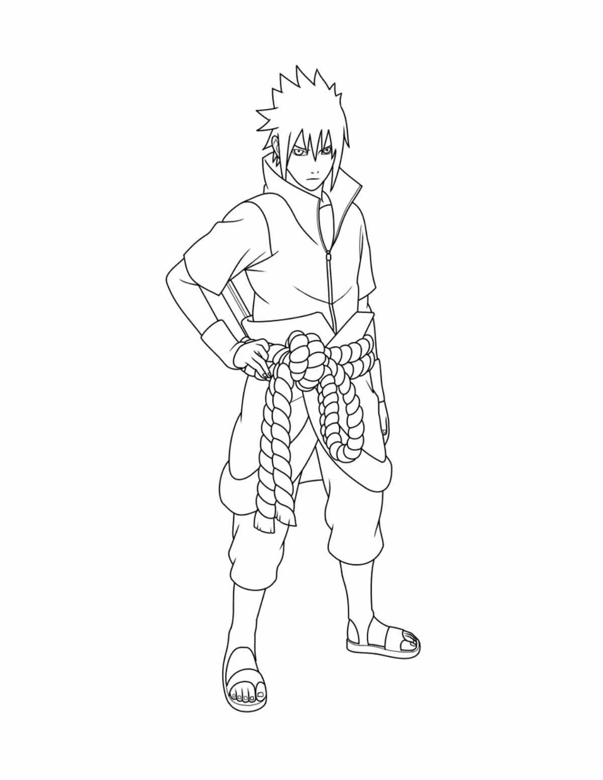 Shisui uchiha brightly colored coloring page
