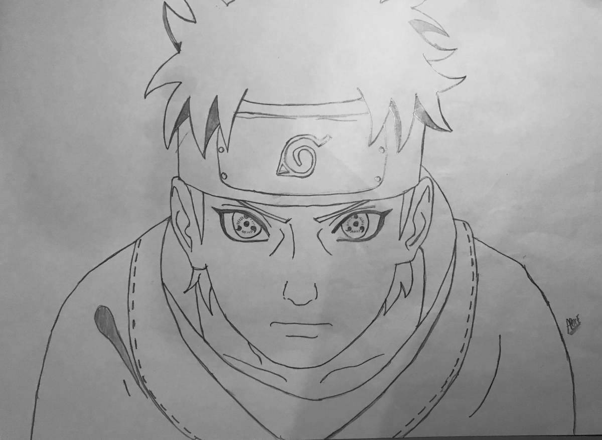 Richly colored shisui uchiha coloring page