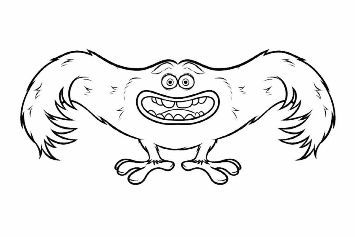 Playful hagivagi monster coloring page