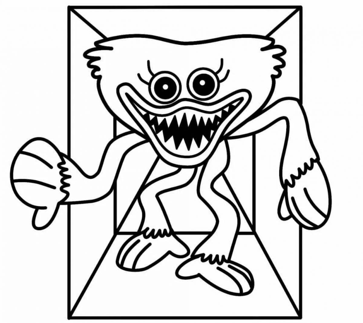 Coloring animated hagivagi monsters