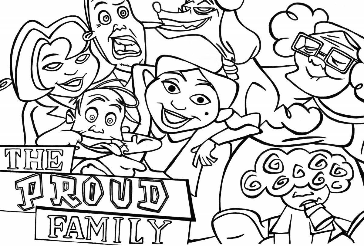 Cute metal family coloring book