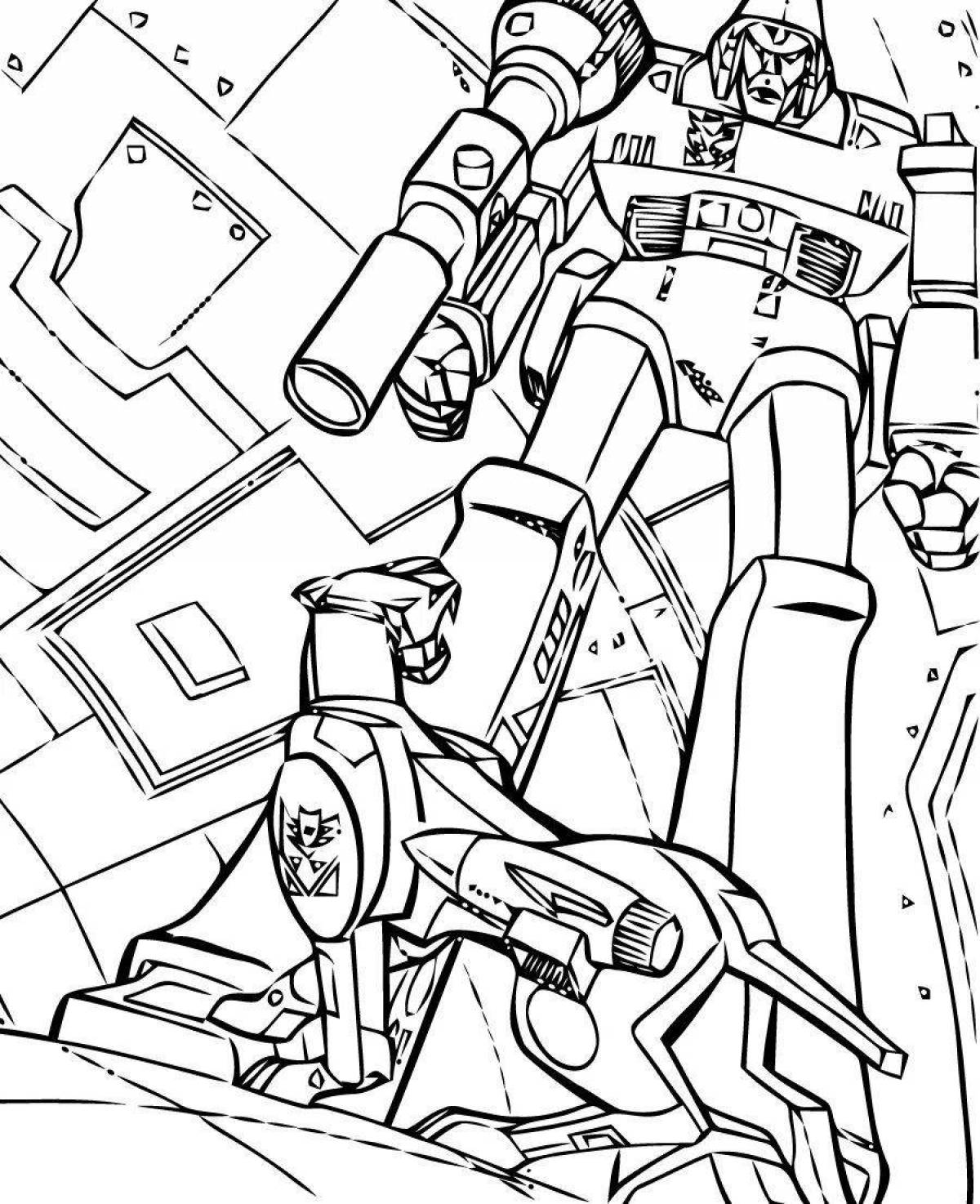 Great galactic robots coloring book