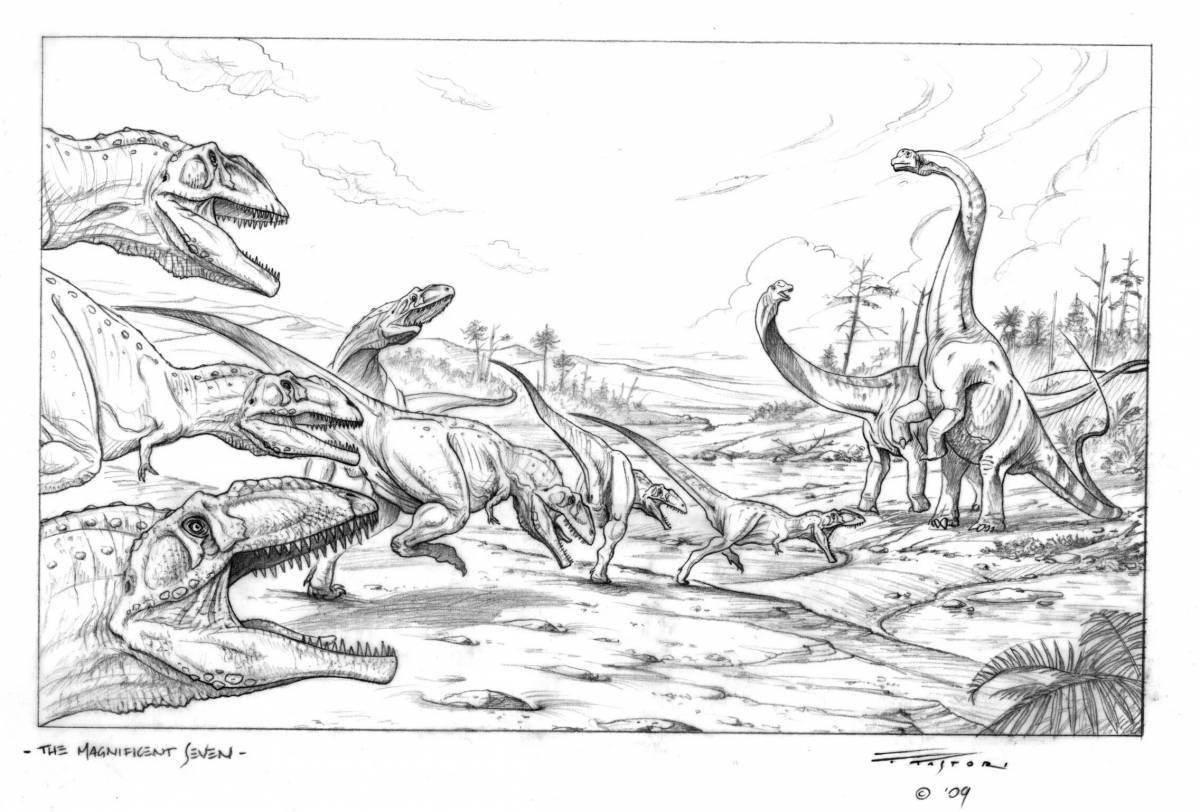 Epic dinosaur battle