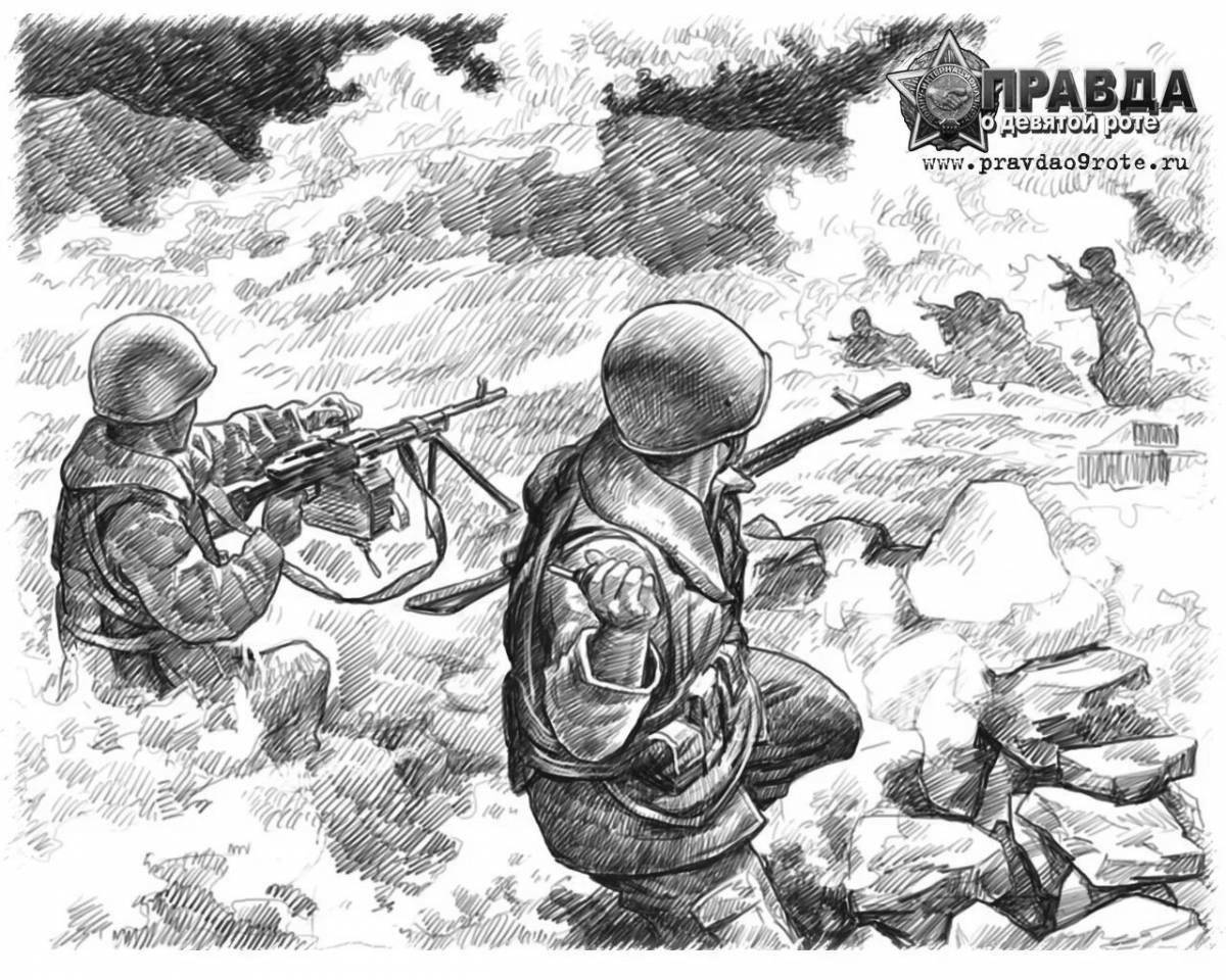 Powerful Stalingrad war coloring book