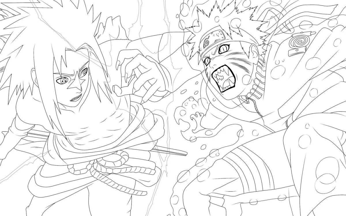 Brave naruto coloring game