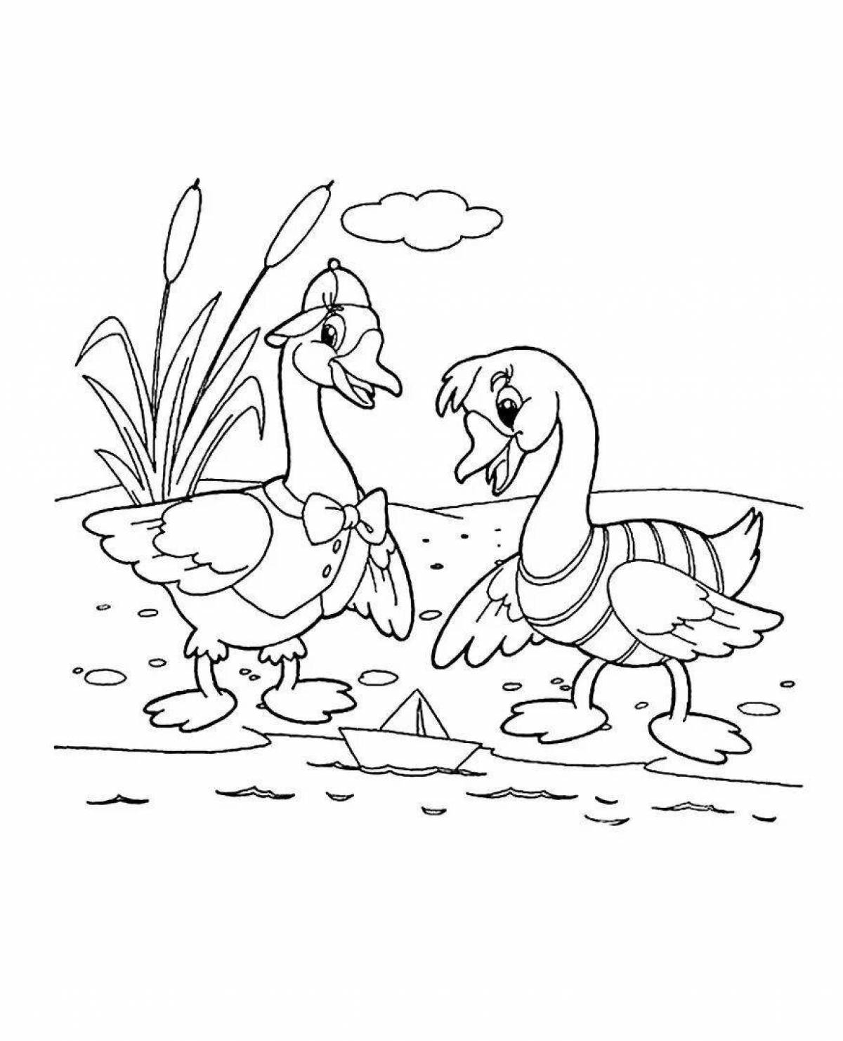 Delightful duck coloring book