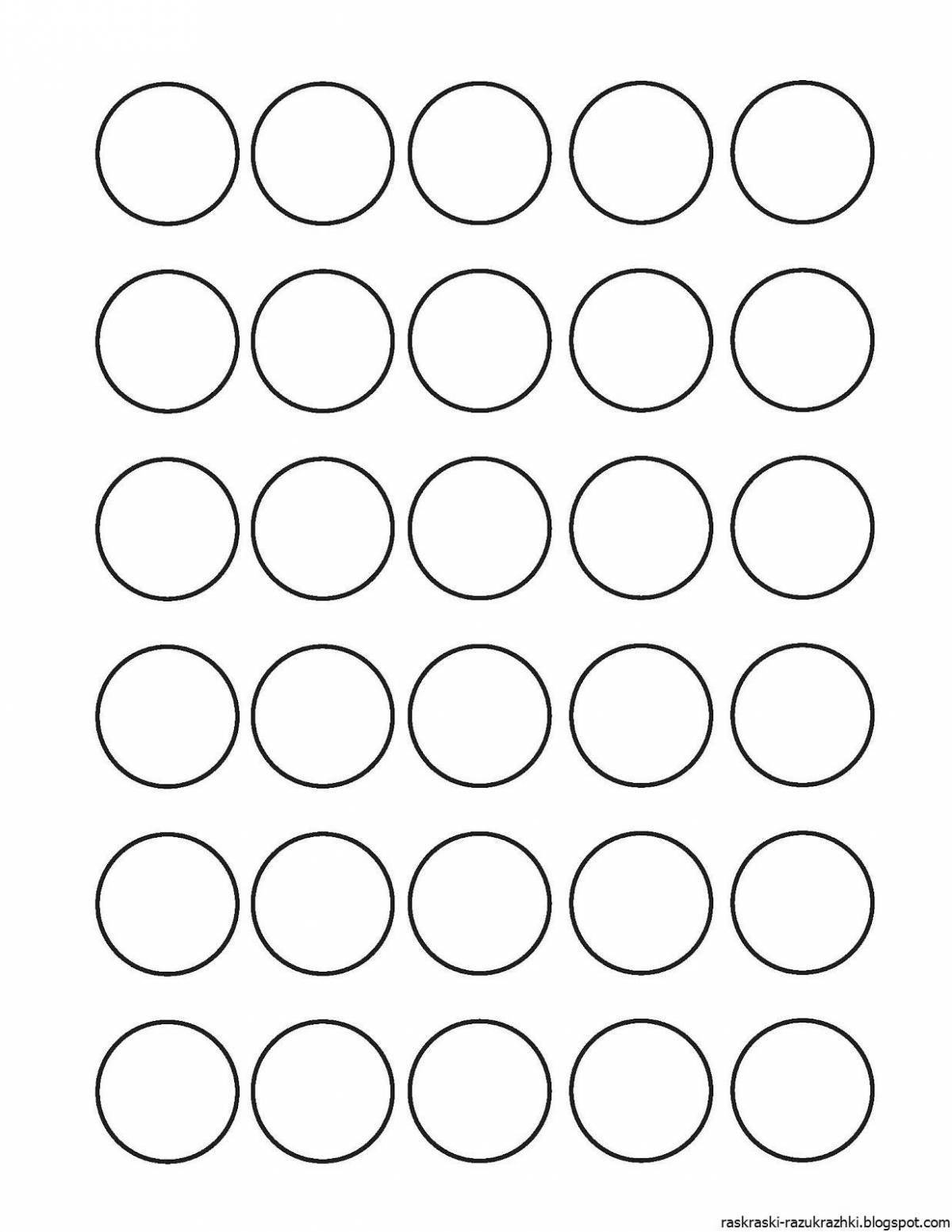 Coloring page with intricate circular pattern
