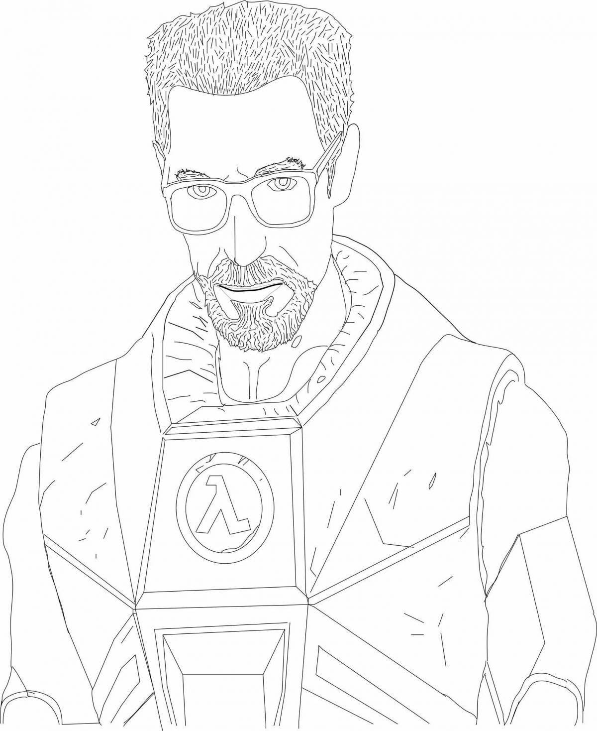 Half life comic coloring book