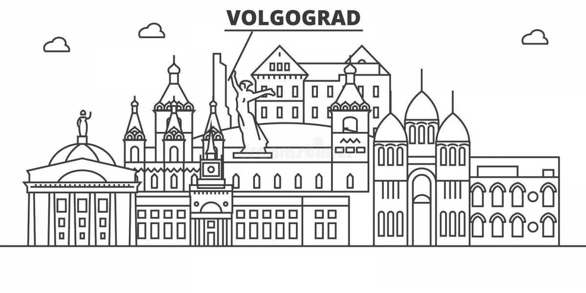 Bright Volgograd red army coloring book