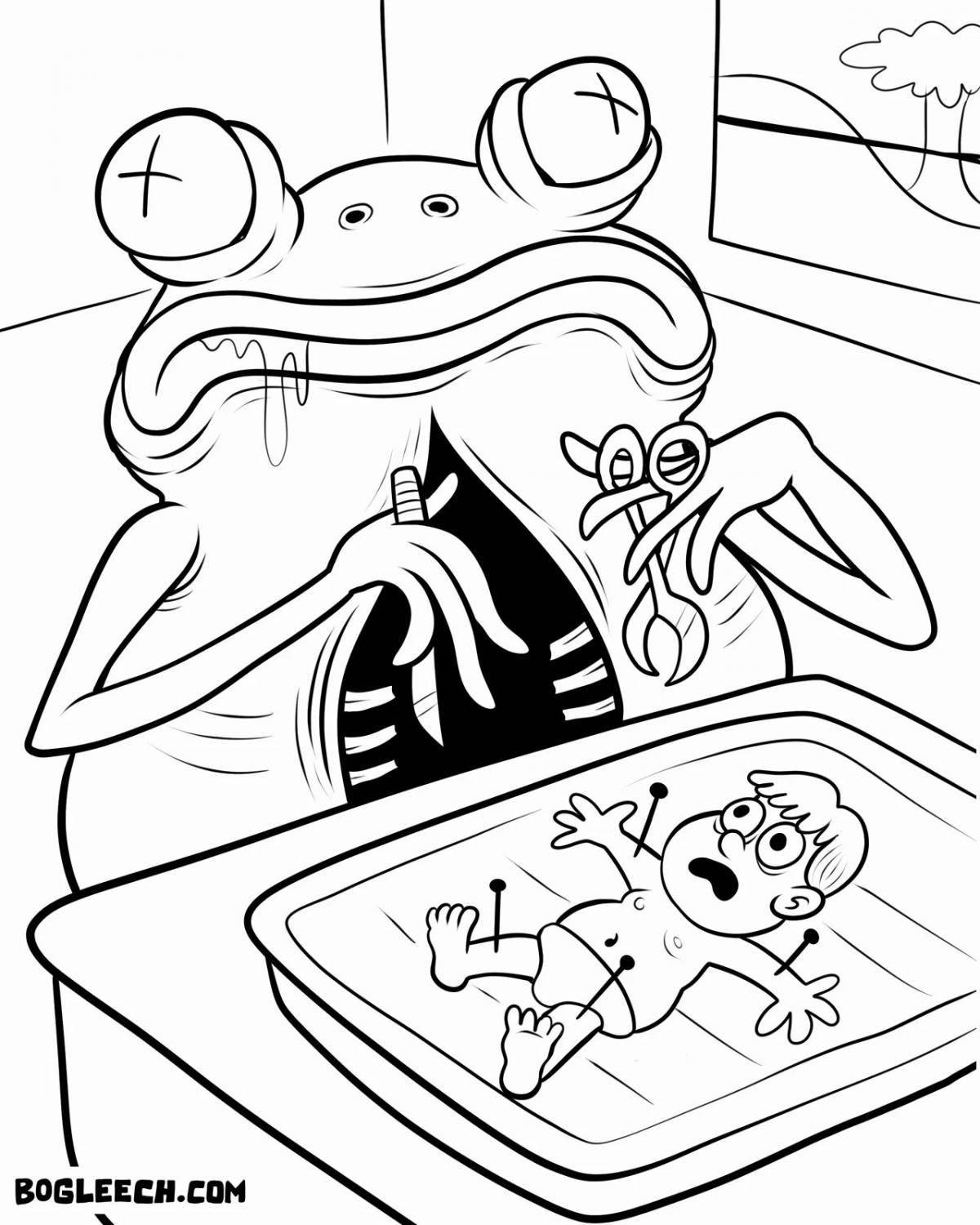 Creepy scary kids coloring book