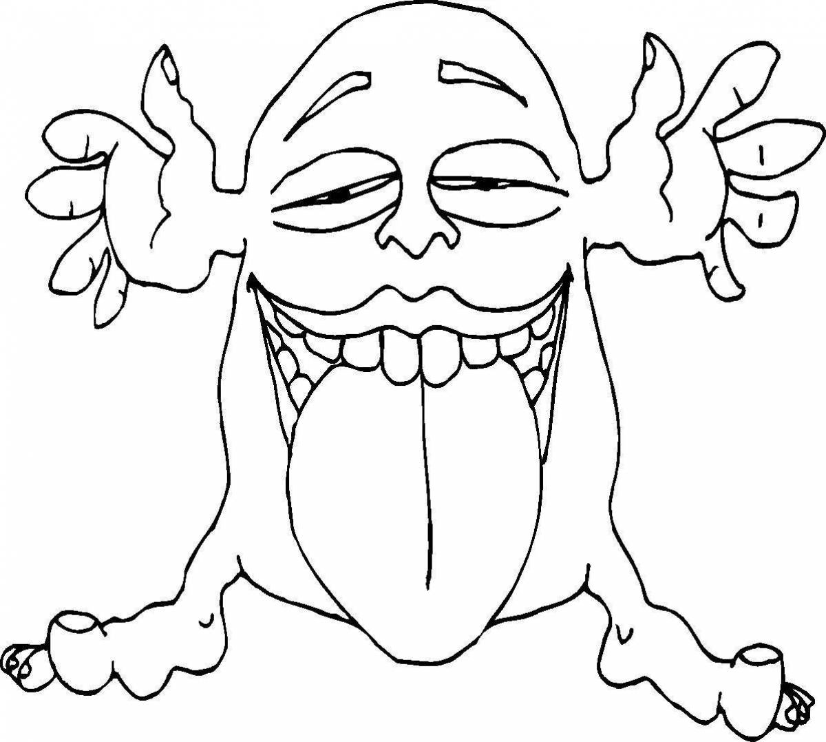 Cooling scary kids coloring book